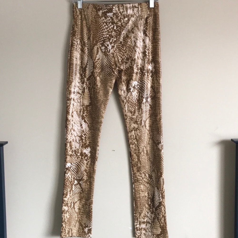 Snake Print Leggings / Mocha NWT - Picture 6 of 8